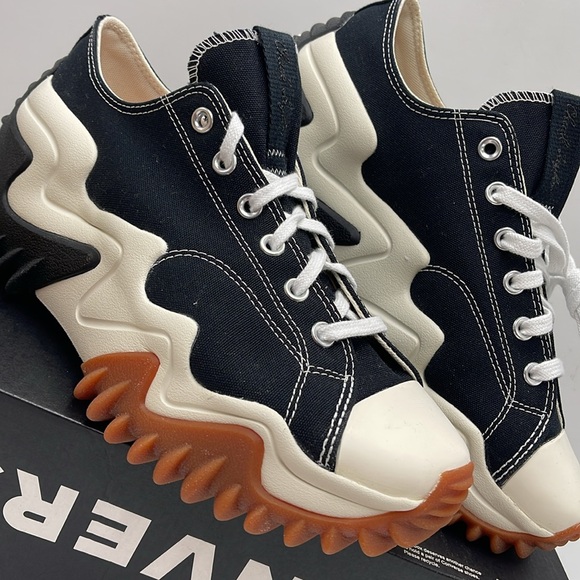 Converse Men’s RUN STAR MOTION OX
BLACK/WHITE/EGRET 172895C Platforms Sneakers - Picture 7 of 16